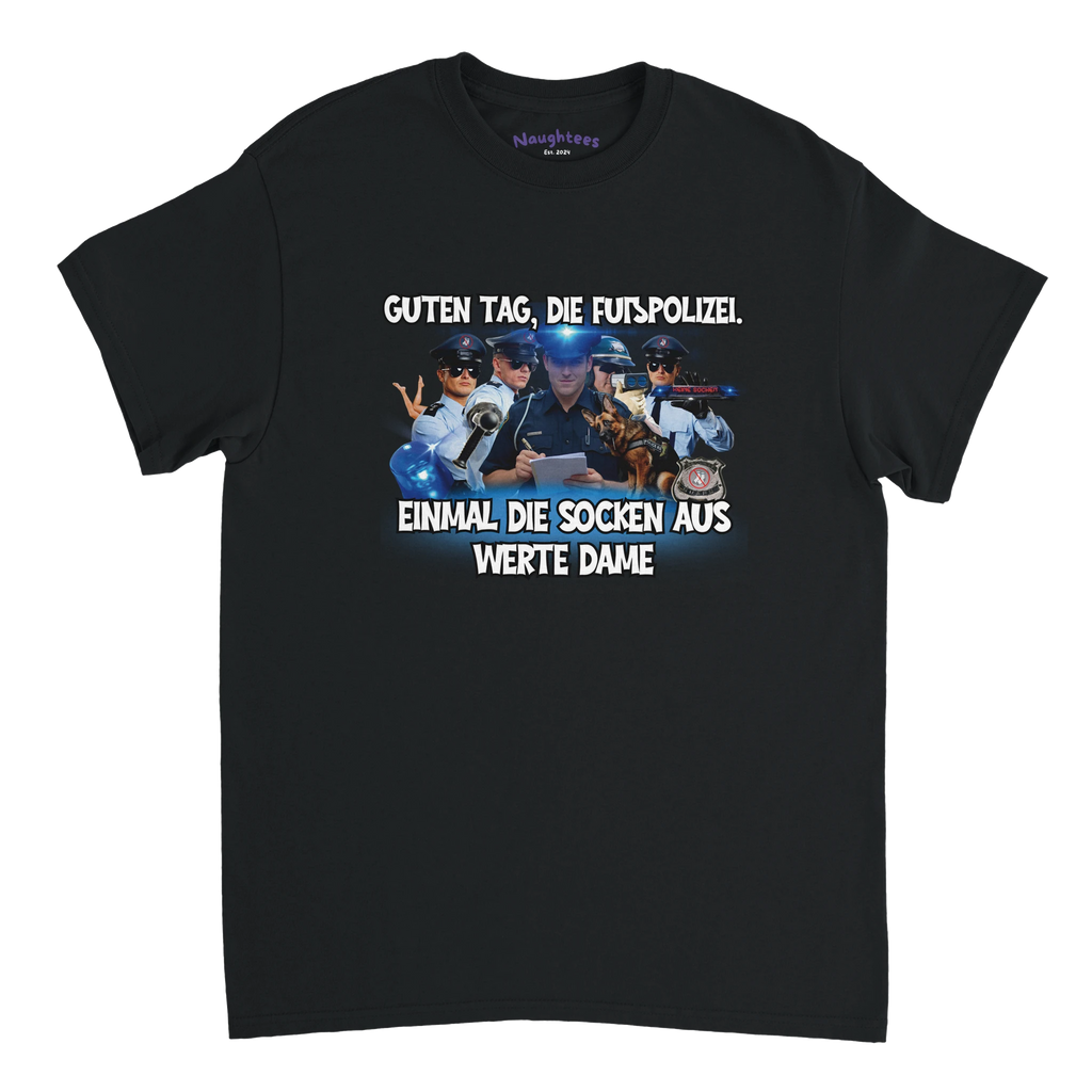 Fußpolizei tshirt schwarz
